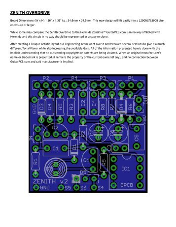 ZENITH OVERDRIVE - GuitarPCB.com