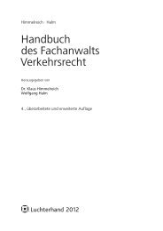 Handbuch des Fachanwalts Verkehrsrecht - Halm & Collegen