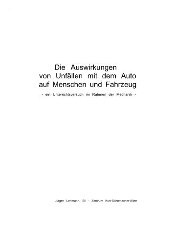 Die Auswirkungen Von Unfällen Mit Dem Auto Auf - Institut für ...