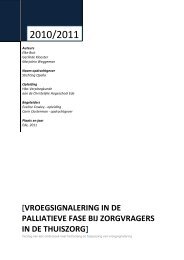 Vroegsignalering in de palliatieve fase bij zorgvragers in de thuiszorg