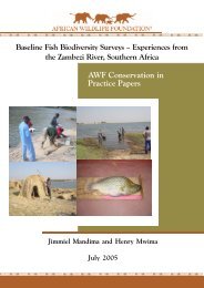 Baseline Fish Biodiversity Surveys - African Wildlife Foundation