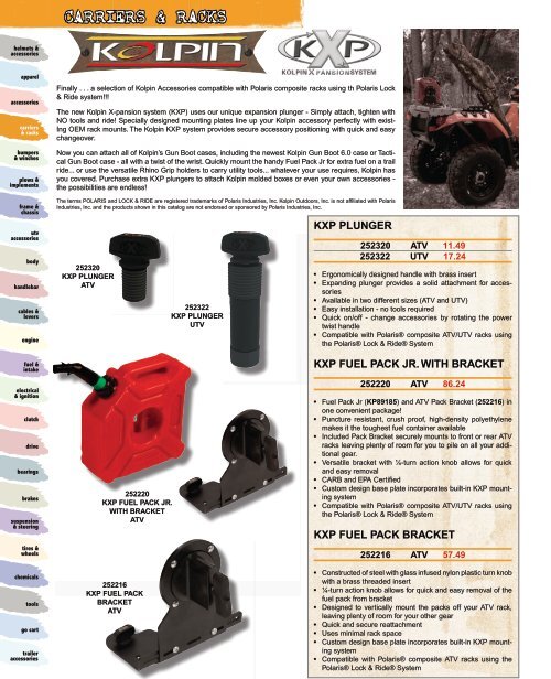 CARRIERS & RACKS - Automatic Distributors