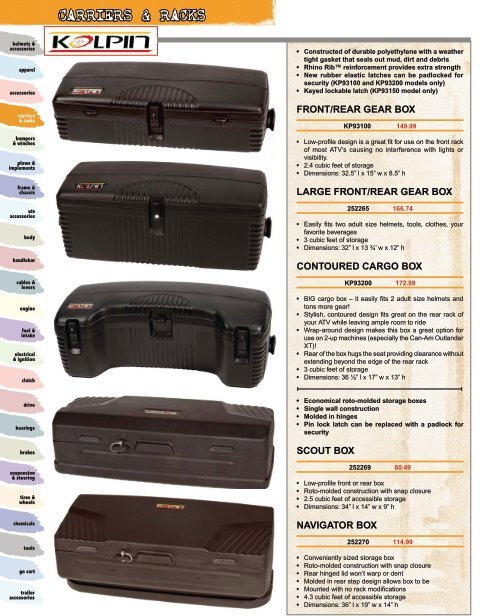 CARRIERS & RACKS - Automatic Distributors