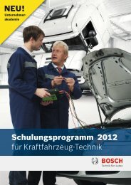 Schulungsprogramm 2012 für Kraftfahrzeug-Technik NEU!