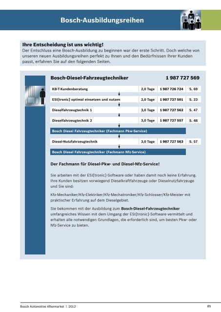 Schulungsprogramm 2012 für Kraftfahrzeug-Technik NEU!