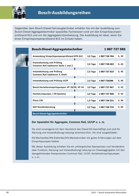 Schulungsprogramm 2012 für Kraftfahrzeug-Technik NEU!