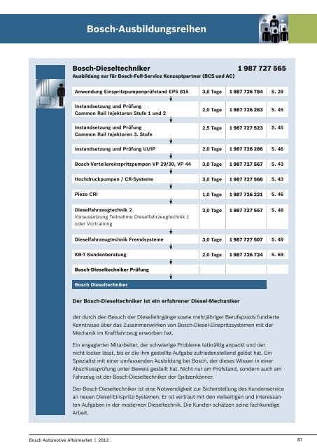 Schulungsprogramm 2012 für Kraftfahrzeug-Technik NEU!