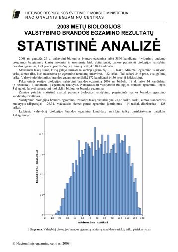 STATISTINÄ ANALIZÄ - Nacionalinis egzaminÅ³ centras
