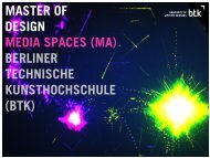 MASTER OF DESIGN MEDIA SPACES (MA) BERLINER ... - btk