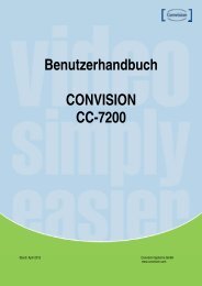 Handbuch CC-7200 - Convision