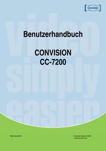 Handbuch CC-7200 - Convision