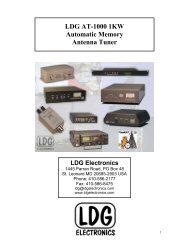 LDG AT-1000 1KW Automatic Memory Antenna ... - LDG Electronics