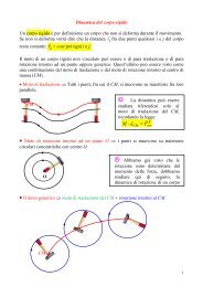 Dinamica del corpo rigido in rotazione intorno ad un asse fisso - Infn