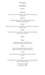 Lunch Menu - Pennyhill Park Hotel