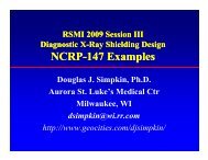 NCRP #147 Examples - Radiation Shielding for Medical Instalations