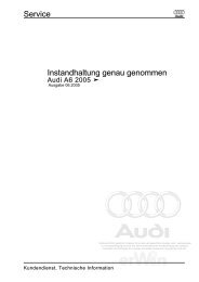 Instandhaltung genau genommen Service - Audi