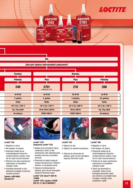 Loctite - Przewodnik w doborze produktÃ³w - IM