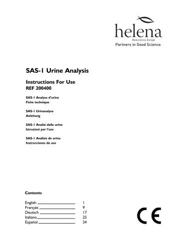 [SAS-1 urine analysis]. - AgentÃºra Harmony vos