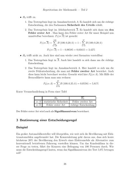 Repetitorium Mathematik â Teil 2 - Treminer.de