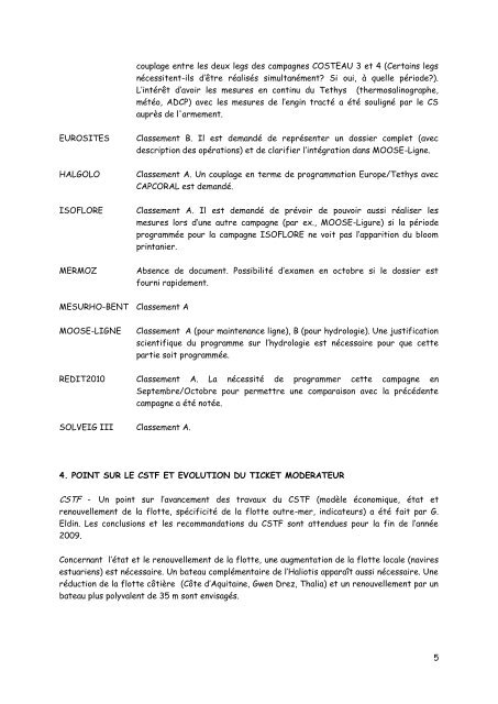 Compte-rendu de la rÃ©union du comitÃ© scientifique ... - CNFC - CNRS
