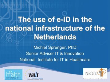 The use of e-ID in the national infrastructure of ... - World of Health IT