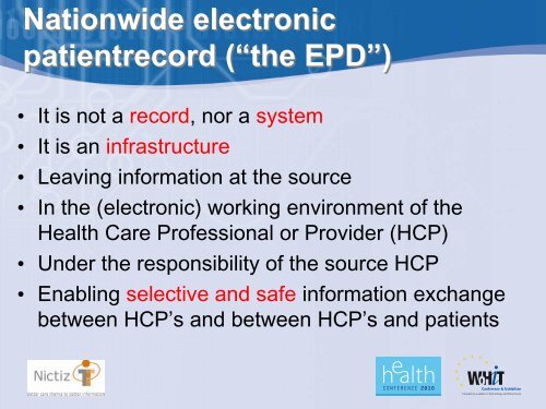 The use of e-ID in the national infrastructure of ... - World of Health IT