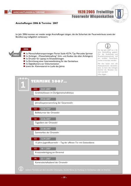 Die Altersabteilung - Freiwillige Feuerwehr Wiepenkathen