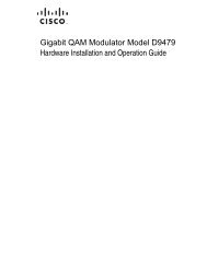 Gigabit QAM Modulator Model D9479 Hardware Installation and ...