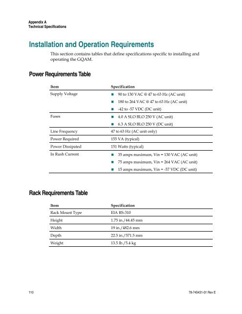 Gigabit QAM Modulator Model D9479 Hardware Installation and ...