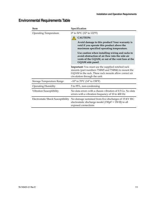 Gigabit QAM Modulator Model D9479 Hardware Installation and ...