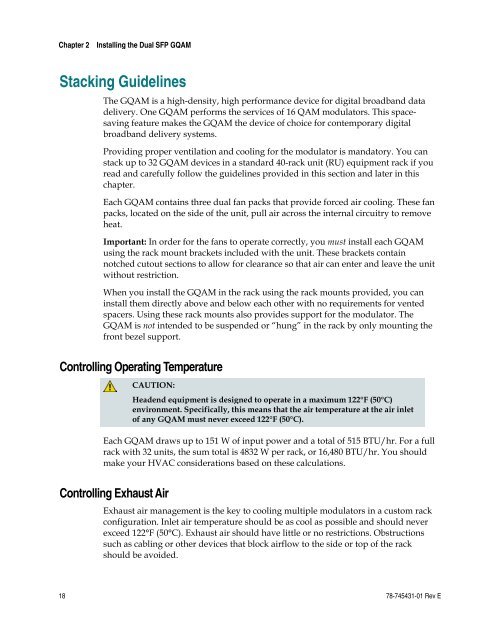 Gigabit QAM Modulator Model D9479 Hardware Installation and ...