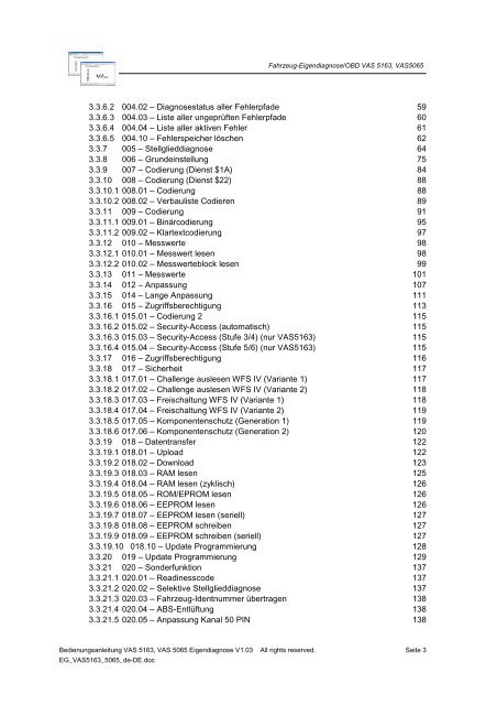 Fahrzeug-Eigendiagnose Bedienungsanleitung ... - DDMAUTO.ru