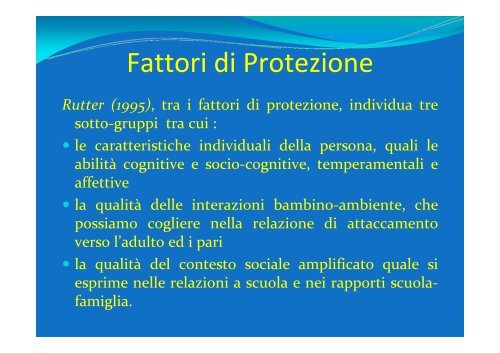 Il Bullismo fenomeno emergente: aspetti ... - USP di Piacenza