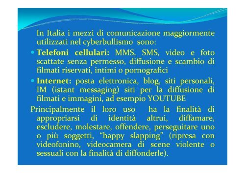 Il Bullismo fenomeno emergente: aspetti ... - USP di Piacenza