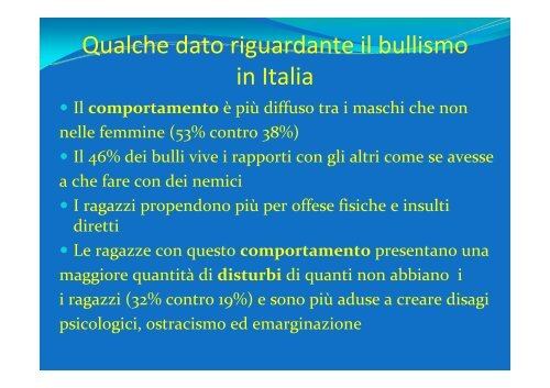 Il Bullismo fenomeno emergente: aspetti ... - USP di Piacenza