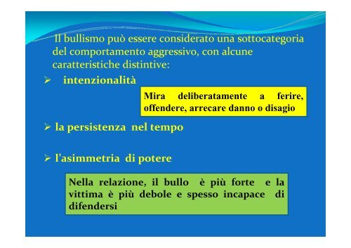 Il Bullismo fenomeno emergente: aspetti ... - USP di Piacenza