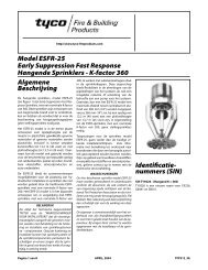 Model ESFR-25 Early Suppression Fast Response Hangende ...