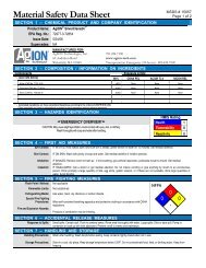 Agion MSDS Data Sheet (.pdf) - ActiveForever