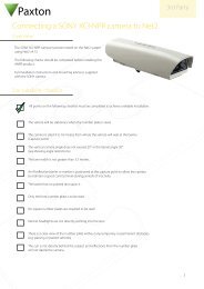 Connecting a SONY XCI-NPR camera to Net2 (ANPR) - Paxton