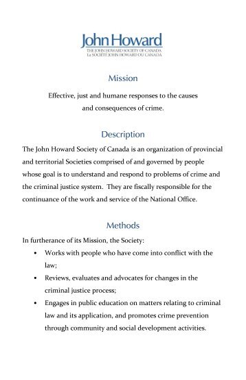 2011 Annual Report.pdf - The John Howard Society of Canada