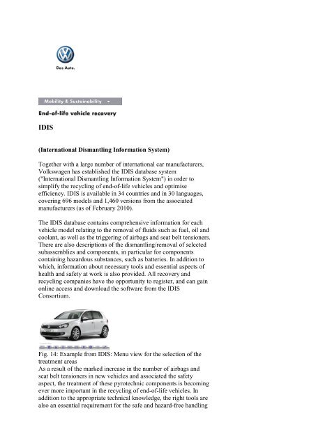 (International Dismantling Information System ... - Volkswagen AG