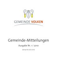 Gemeinde-Mitteilungen Nr. 1 / 2010 - Gemeinde Volken