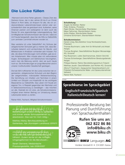 Ausgabe Juni 2012 (PDF, 5.5MB) - Kantonale Schule für ...