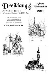 Weihnachten 2011 - der Pfarrei Mariae-Himmelfahrt Schwarzau