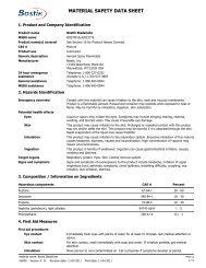 Material Safety Data Sheet for Bladecote - Highland Woodworking