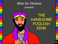 The Handsome Foolish King English - Bible for Children