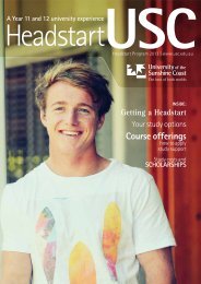 2013 Headstart guide - University of the Sunshine Coast
