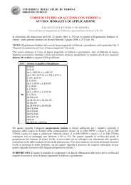 pdf (it, 31 KB, 7/21/10) - UniversitÃ  degli Studi di Verona