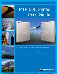 Motorolla PTP-500 User Guide - 4Gon