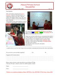 Alawa Primary School Newsletter - Northern Territory Schools